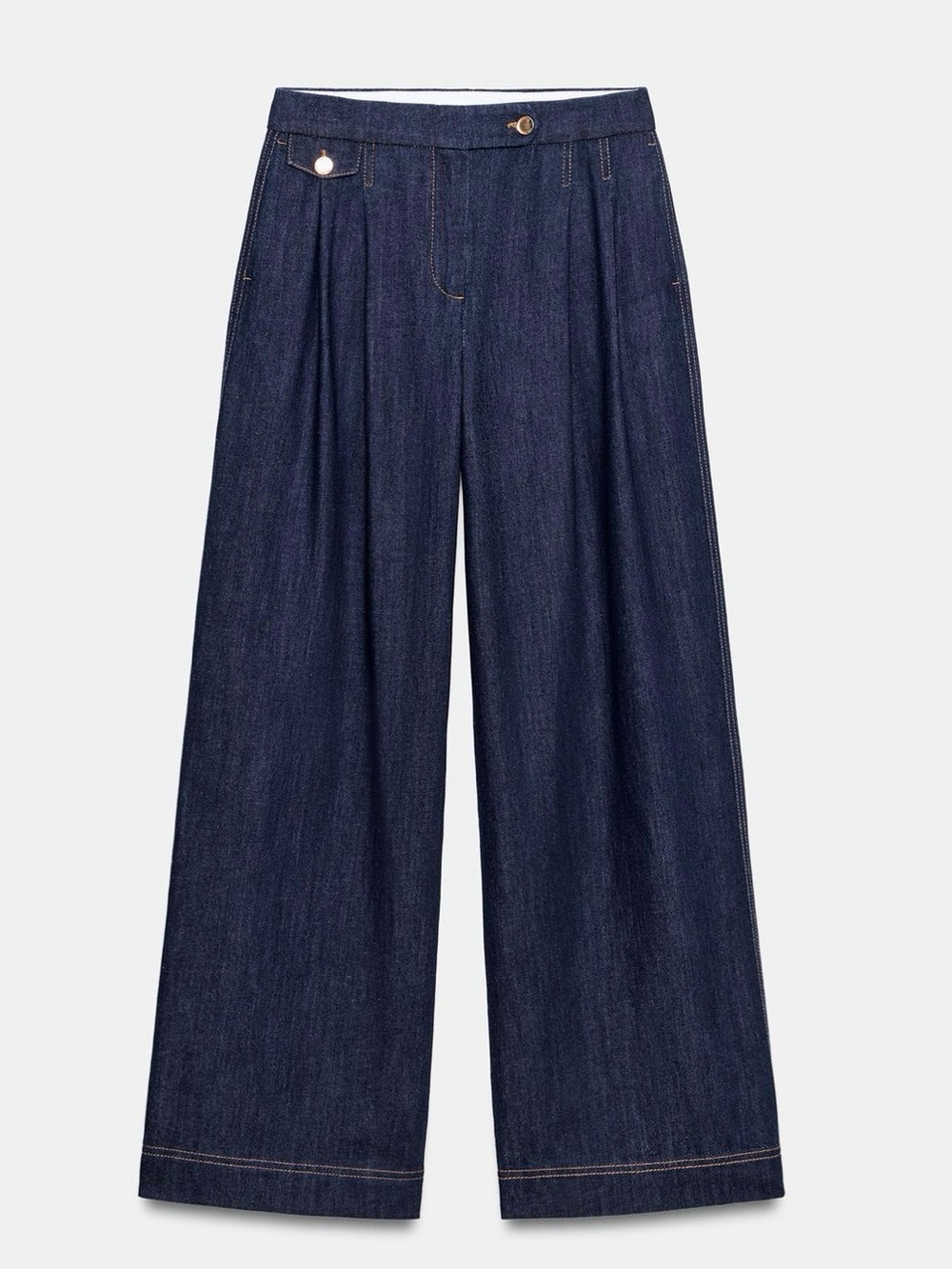 Wide Leg Dark Blue Womens Jeans size 40/08. POP - Picture 4 of 13